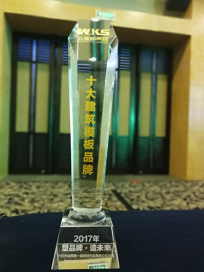 捷報!捷報!!五棵松榮獲十大建筑模板品牌